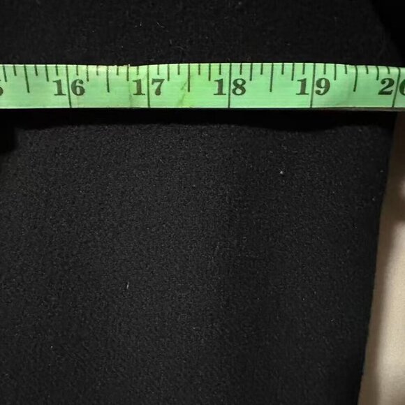 Zara Basic Women's Ladies Dark Blue Navy Wool Coat Jacket with Hood Size (L) - Picture 12 of 12